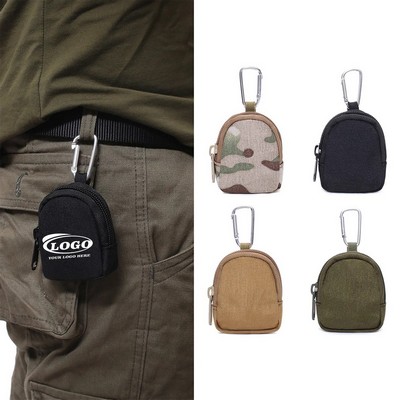 Outdoor EDC Key & Coin Organizer Pouch w/ Carabiner