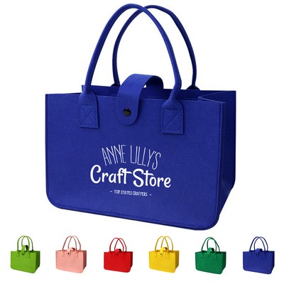 Felt Tote Bag with Zip