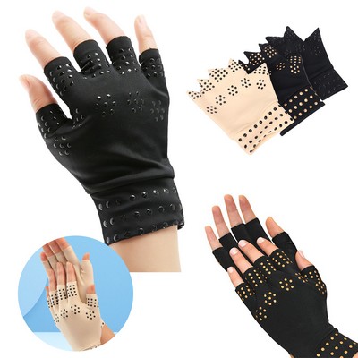 Fingerless No Slip Cycling Joint Protection Gloves