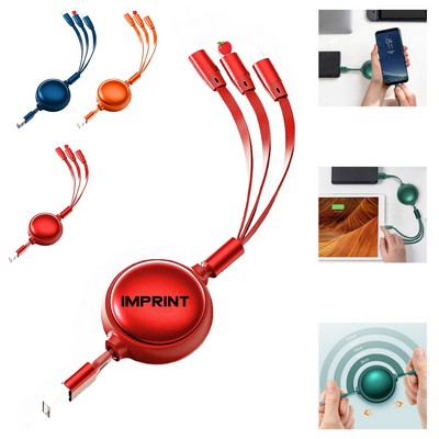 3-In-1 Multi Usb Retractable Charging Cable