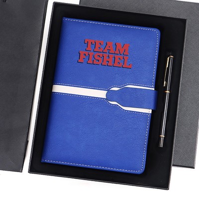 Leather A5 Notebook With Pen Gift Box