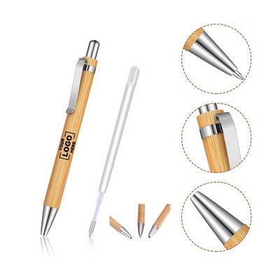 Bamboo Pen with Clip - Eco-Friendly Writing Tool