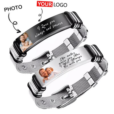 Metal Custom Photo Bracelet