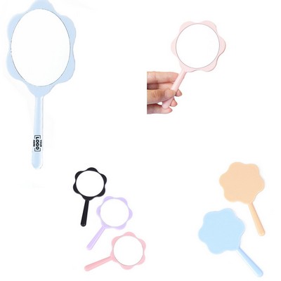Charming Floral Handheld Makeup Mirror