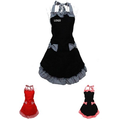 Vintage Cute Retro Apron with Pockets Ladies Kitchen Gift