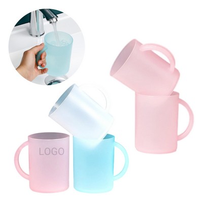 Transparent Frosted Handle Mouthwash Cup