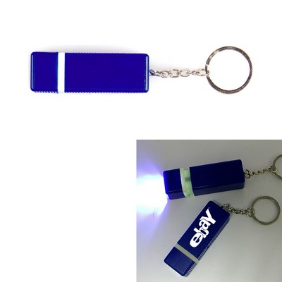 Square Shape LED Flashlight w/Keychain