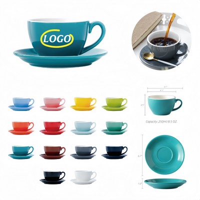 Ceramic Coffee Cup Set -8.5 OZ.