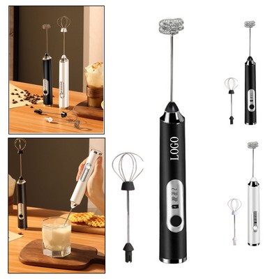 Handheld Double-head Electric Milk Frother Blender
