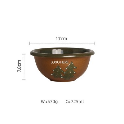 Christmas Tree Ceramic Dinnerware Salad Bowls 725ml