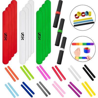 MOQ 20 Silicone Slap Bracelets