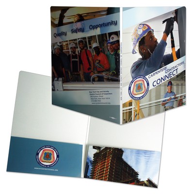 9"x12" Two Pocket Folder with 1/4" Backbone