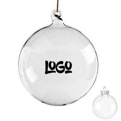 3" Glass Christmas Ball Ornament