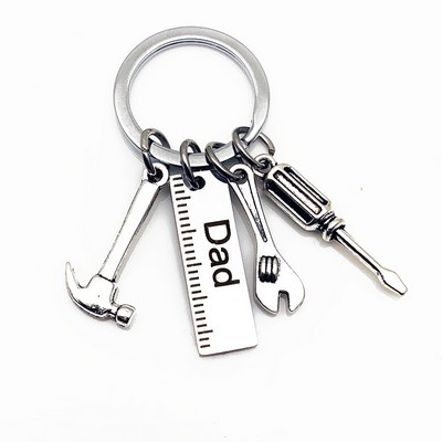 Stainless Steel Father's Day Tool Keychain