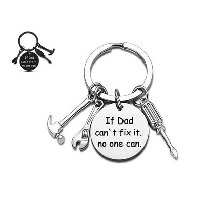 Stainless Steel Father's Day Tool Keychain