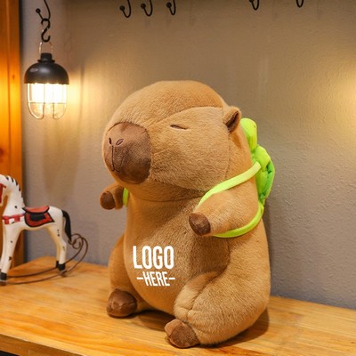 Capybara Doll With Mini Turtle Backpack Stuffed Toy
