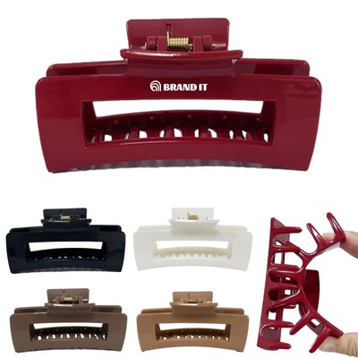 Rectangle Soft Safe Hair Claw Clips