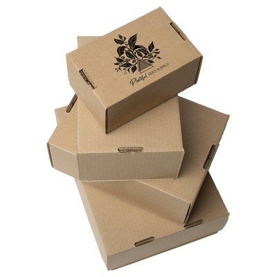 One Color Natural Display Mailer Box w/Outside Lid Imprint (6" x 4" x 3")