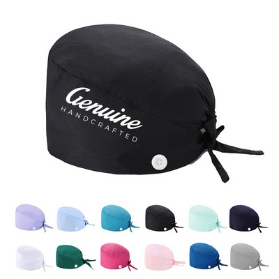 Surgical Nurse Scrub Cap with Button