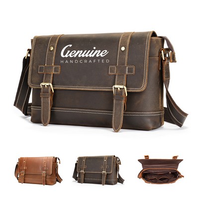 Men's Leather Messenger Bag
