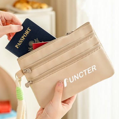 Portable Document Storage Bag Waterproof Family Travel Passport Bag