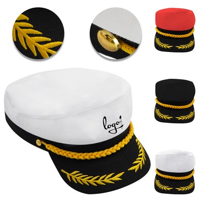 Captain Costume Hat – Navy Marine Admiral Role Play Cap