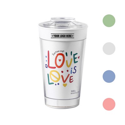Non-Pour Stainless Steel Customizable Coffee Mug with Suction