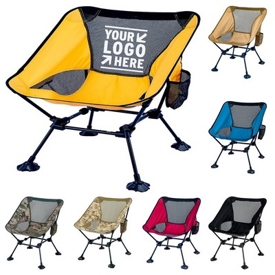 Back Support Webbing Anti-Sinking Large Feet Ultralight Compact Camping Folding Beach Chair