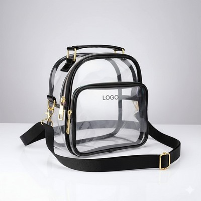 Transparent PVC Crossbody Bag Clear Shoulder Tote Eco Friendly Handbag Outdoor Travel