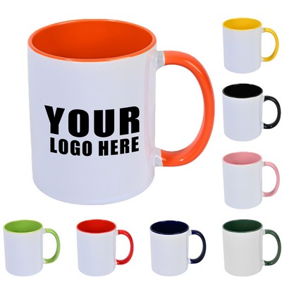 11 Oz.Dual Color Coated Ceramic Mug