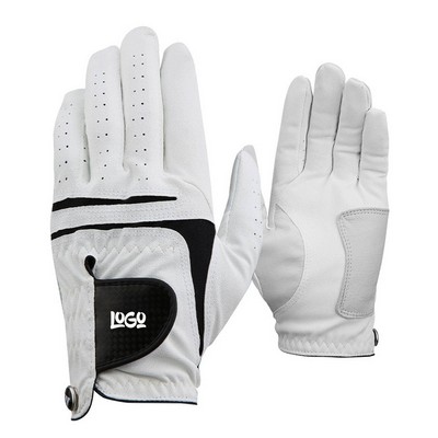 Men's Sheepskin Sports Breathable Anti-Slip Golf Gloves