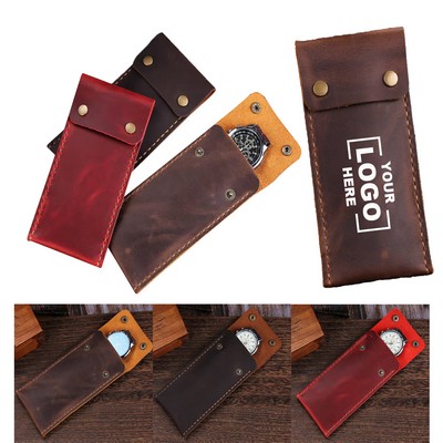 PU Leather Vintage Watch Storage Pouch