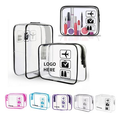 Compact Transparent PVC Cosmetic Tote