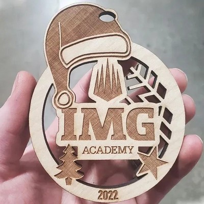 Custom Wood Ornament w/Laser Engraved Design