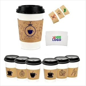 Custom Kraft Paper Cup Sleeves(Ocean)
