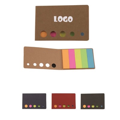 Eco-Friendly 5-Color Sticky Notes & Flag Set