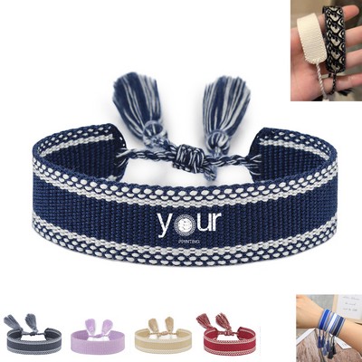 Adjustable Hand-Woven Embroidery Bracelet