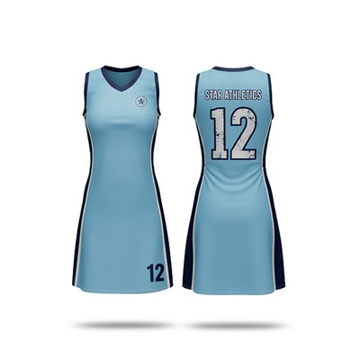 Women's Full Sublimation Premium Netball Dress - PolySpandex