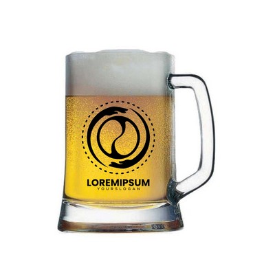 15OZ German Style Heavy Duty Thick Glass Beer Mug w/ Handle