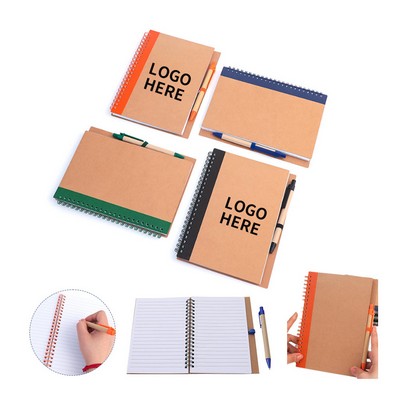 Eco-Friendly Spiral Bound Notebook & Pen