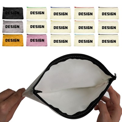 Custom Full Color Canvas Zipper Pen Case