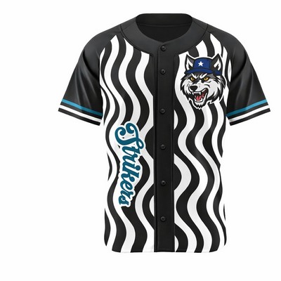 Unisex Sublimated Baseball Jersey Full Button Pinhole