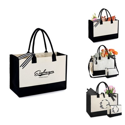 Canvas Tote Bag with Reinforced Handle