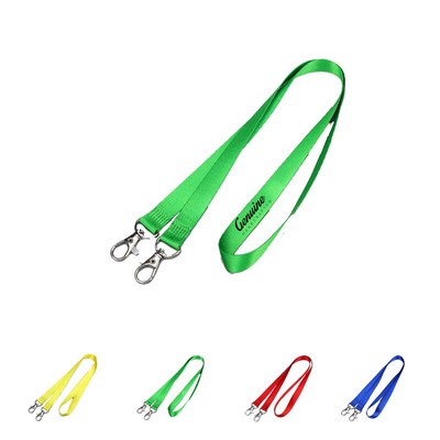 Double Clip Polyester Lanyard