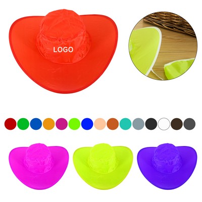 Folding Nylon Cowboy Hat With Pouch