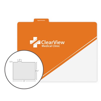 Single File Folder Tab Insert, Left-Middle Tab