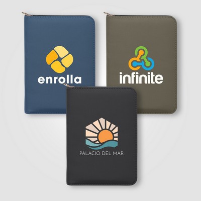 Aurelia Recycled Gold Zipper Portfolio - A5 - Heat Transfer