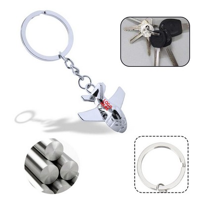 Aircraft-Inspired Metal Keyring
