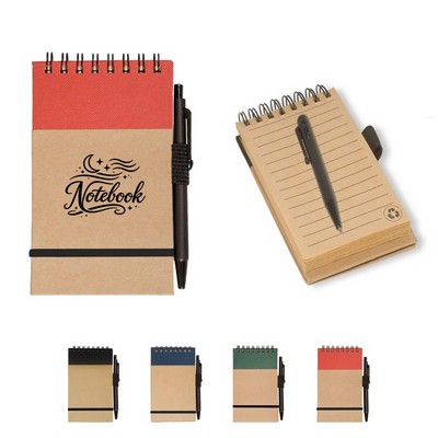 FSC® 3"X 5"Eco-Inspired Spiral Jotter Notebook & Pen