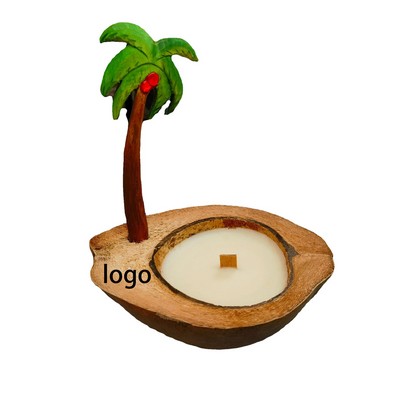 Boat-Shaped Coconut Scented Wax Candle